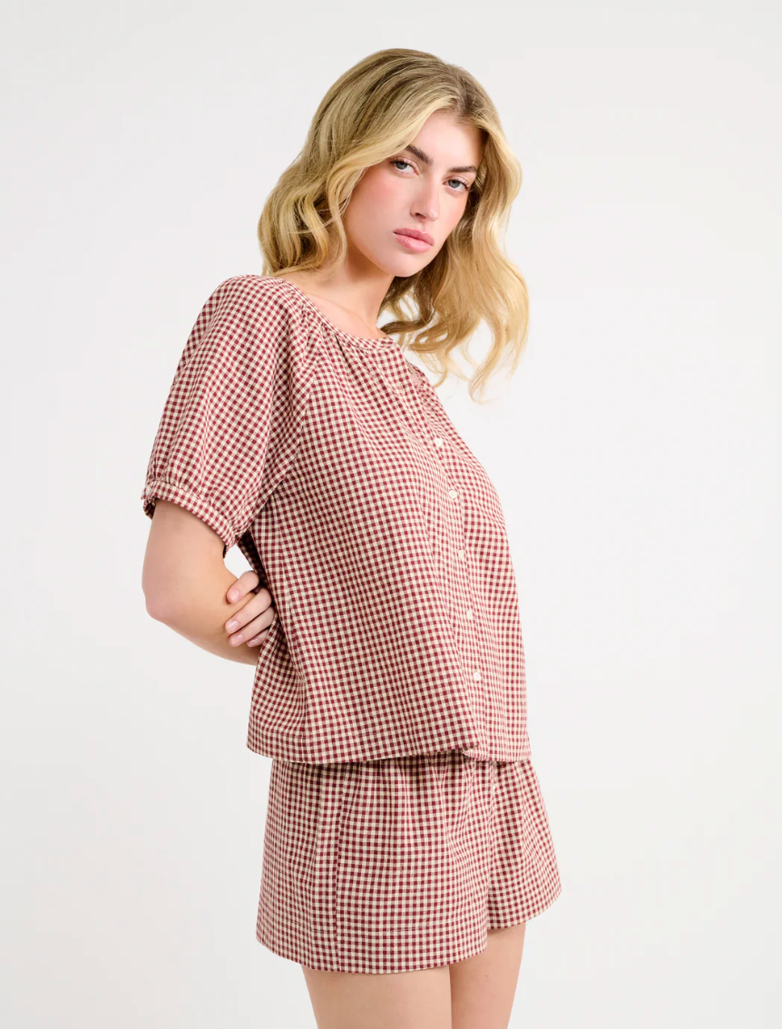 Eden Prairie Blouse - Barn Red