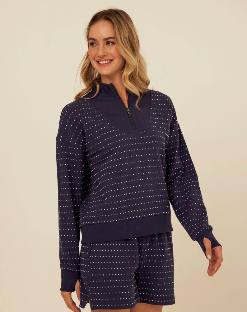 Kindra Dot Embroidered Pullover