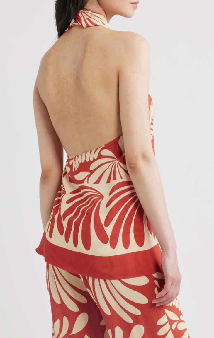 Acacia Halter Top - Red