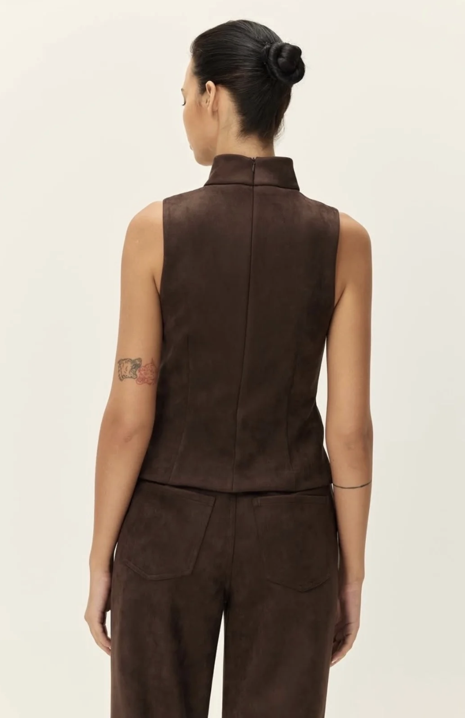 Etienne Faux Suede Top