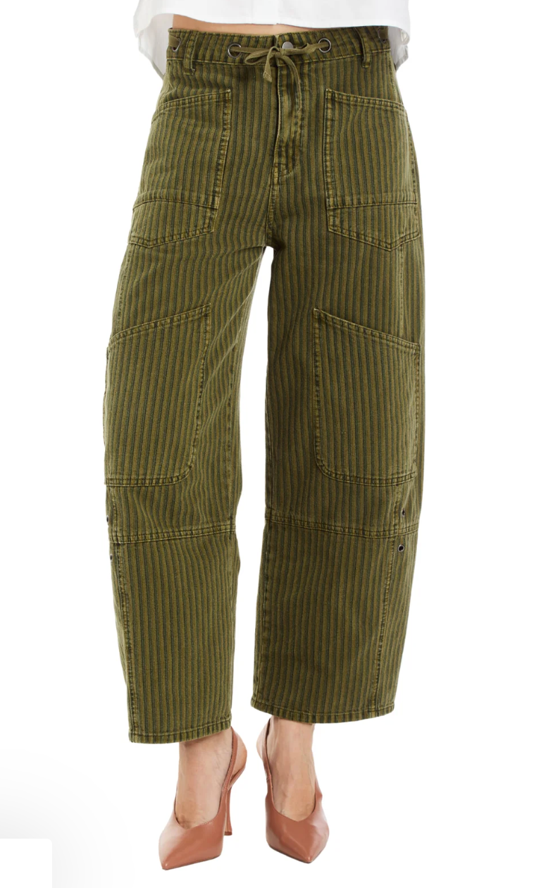 Grommet Waist Army Green pants