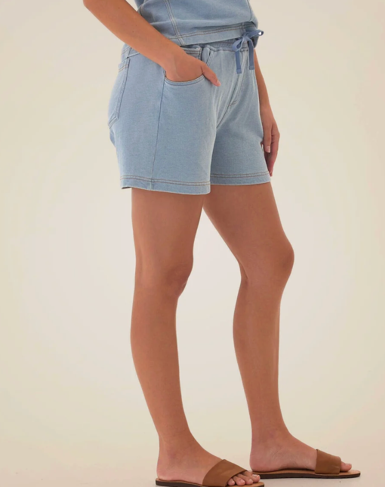 Ruhi Denim Terry Shorts