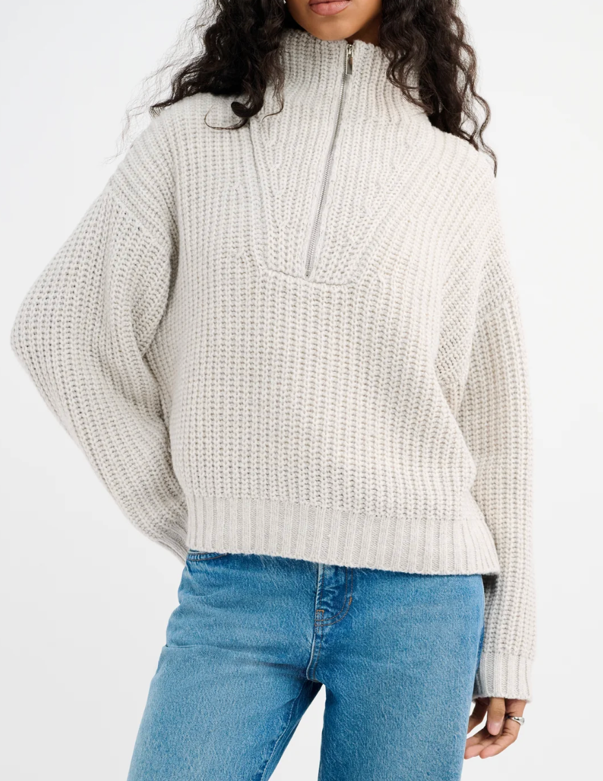 Layover Quarter Zip - Oatmeal