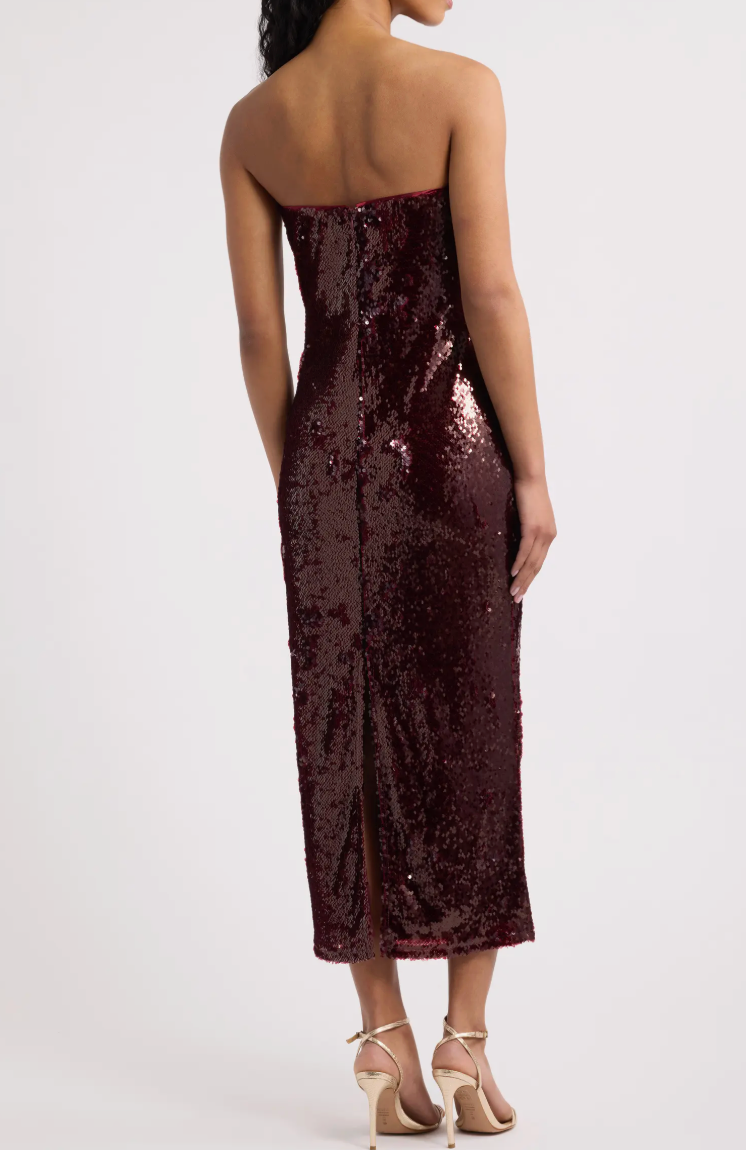 Hallie Strapless Sequin Dress