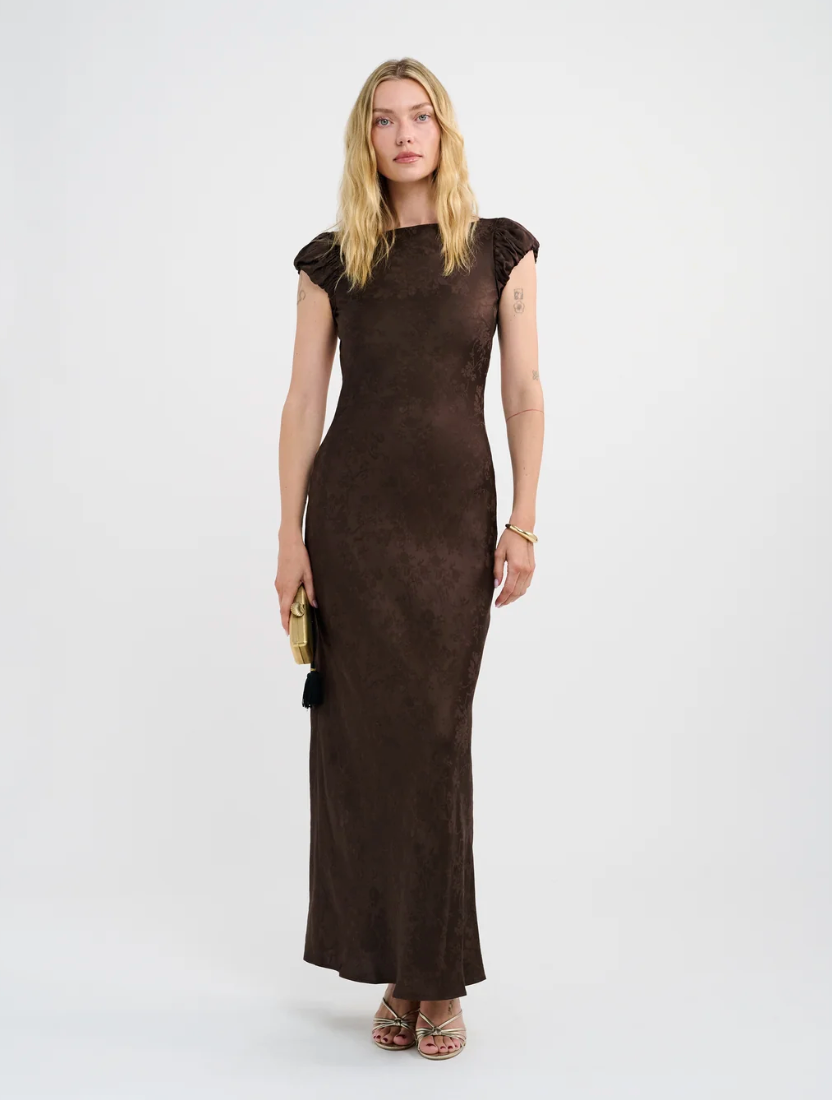 Moonlit Maxi Dress - Brown
