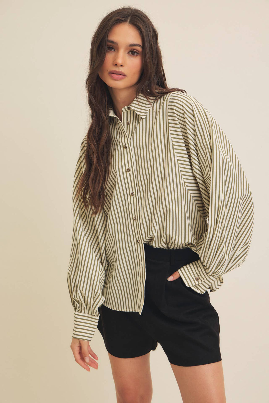 Voluminous Sleeve Button Down