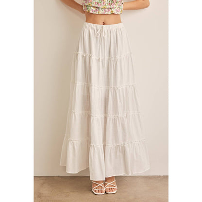 Tiered Ruffle Maxi Skirt