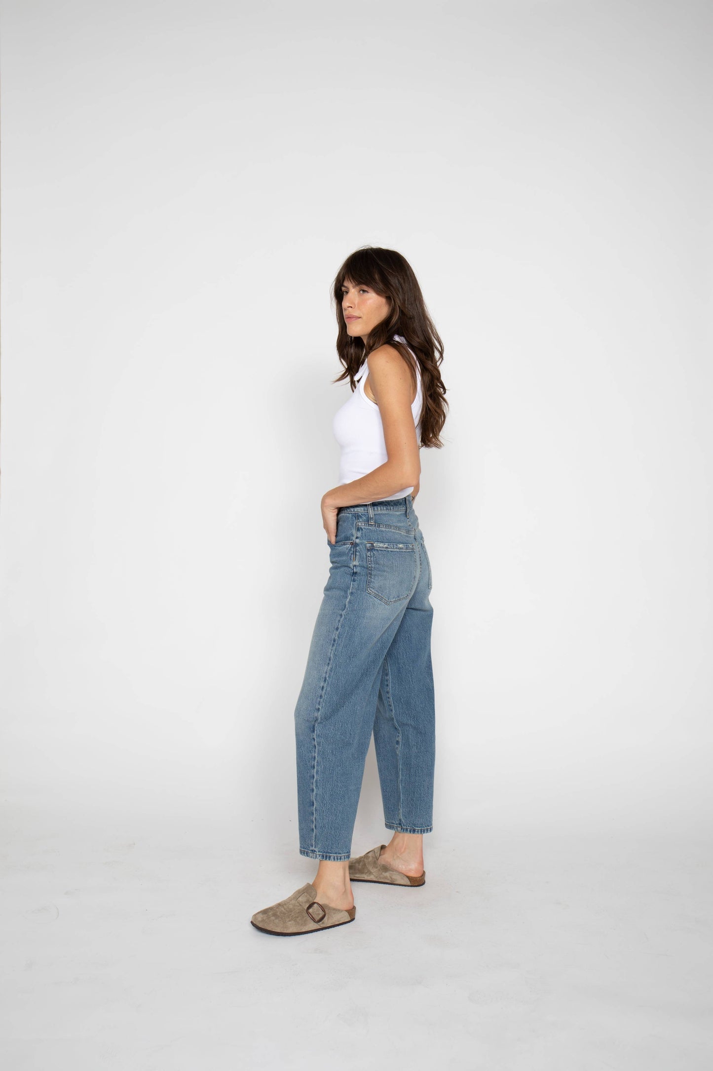 Harlow High Rise Barrel Jean