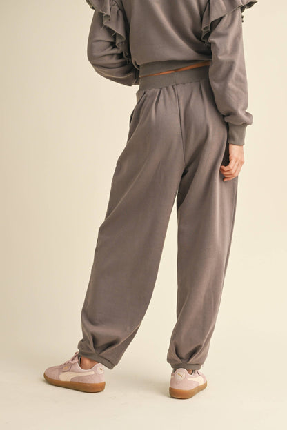 Pleated Sweatpants - Mocha