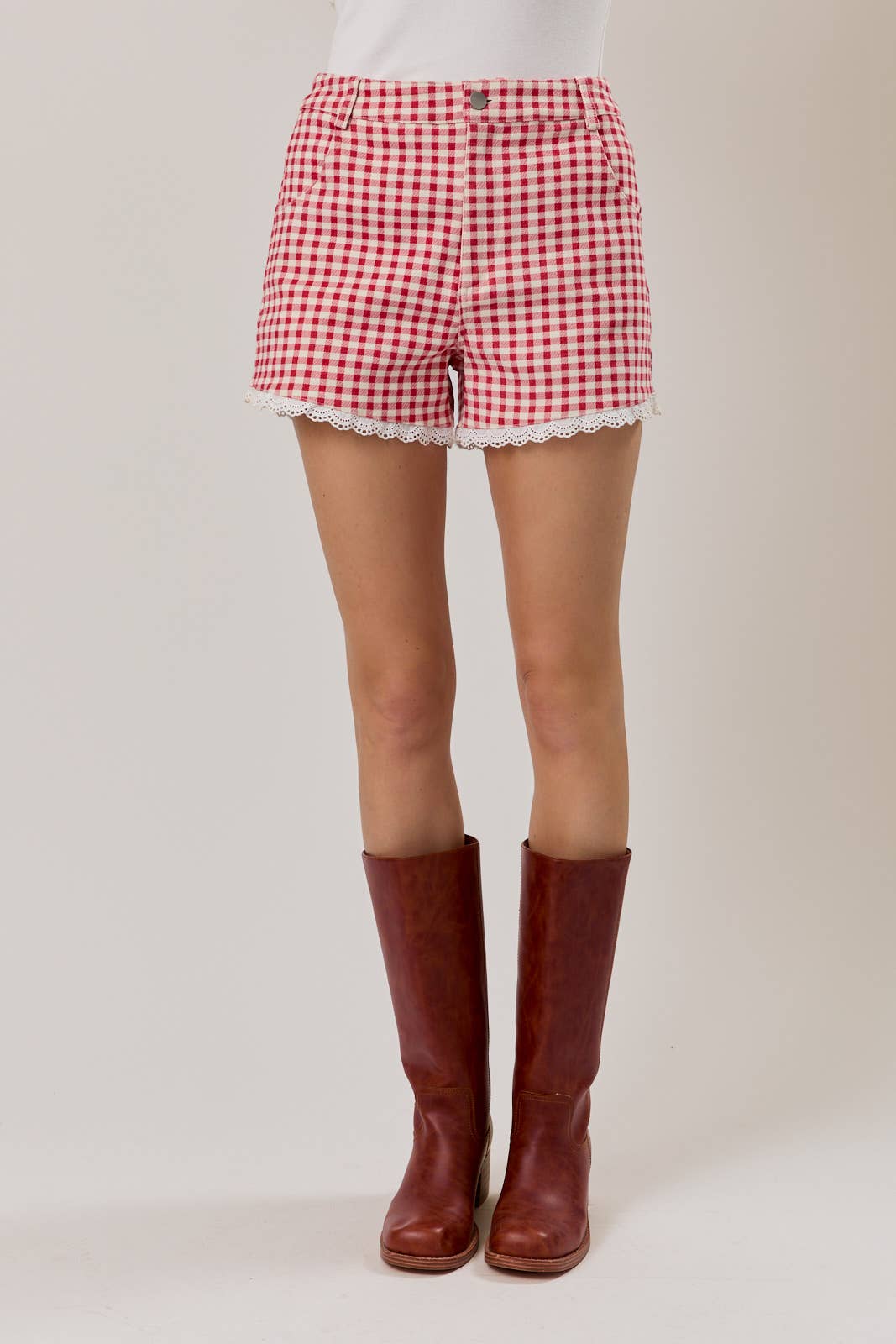Red Gingham Shorts