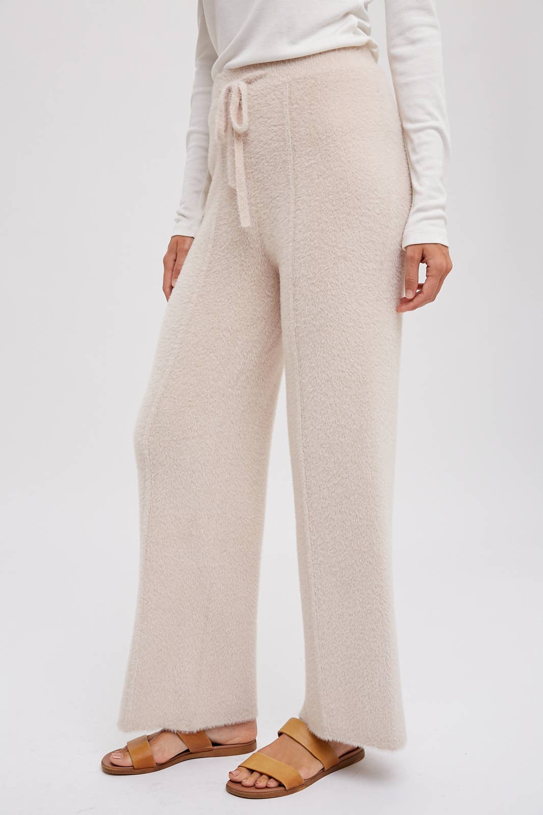 Fuzzy Knit Lounge Pants - Oatmeal