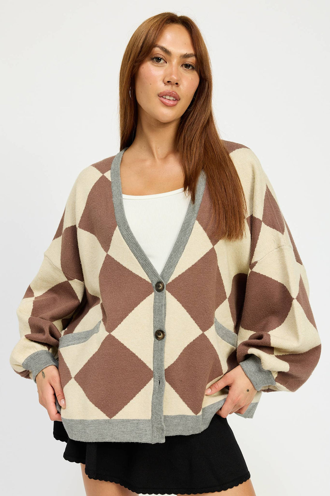 Mocha Oversized Cardigan