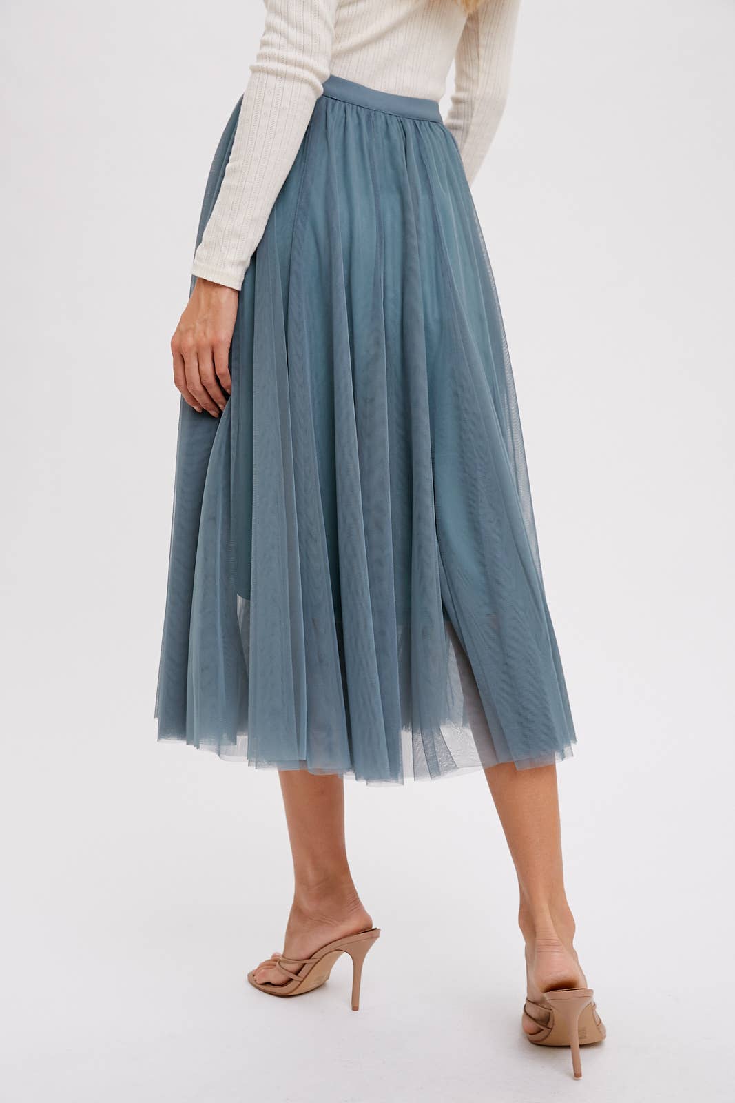 Tulle Midi Skirt - Dark Mint