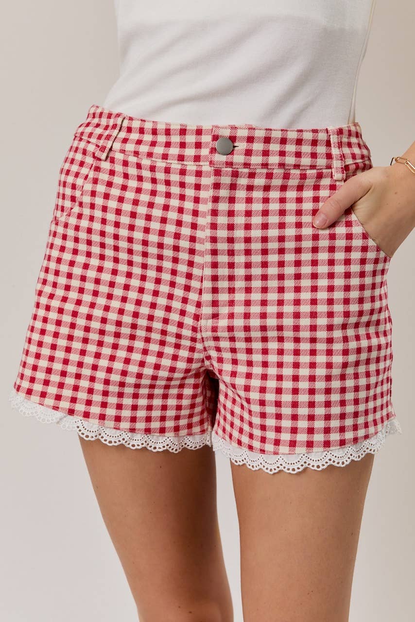 Red Gingham Shorts
