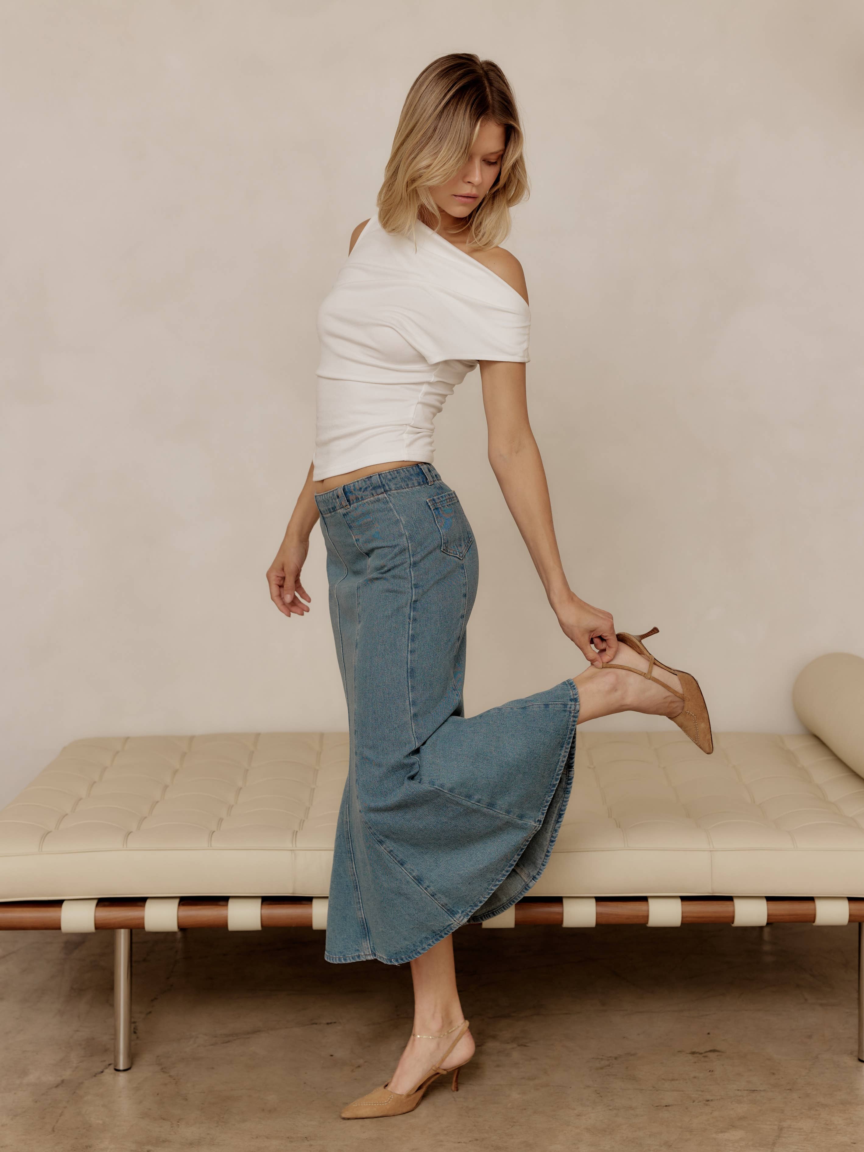 Aeris Mermaid Denim Skirt