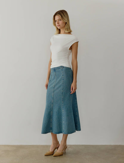 Aeris Mermaid Denim Skirt