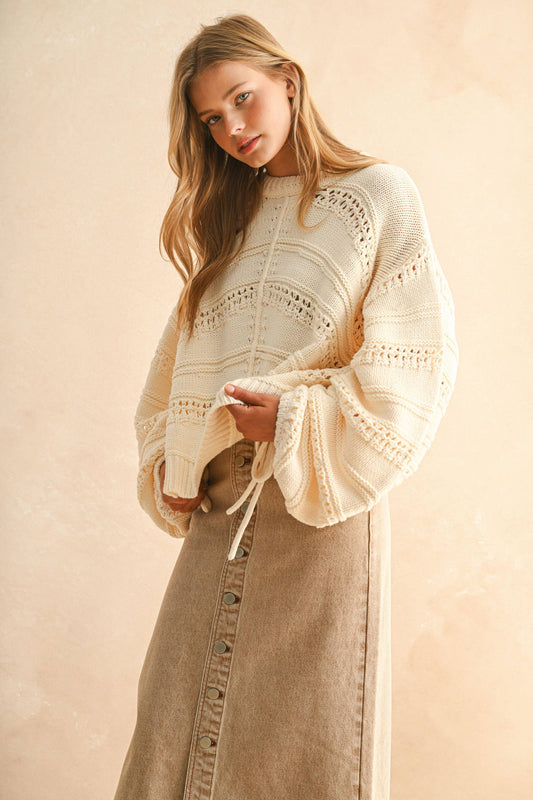 Long Sleeve Ruched Sweater