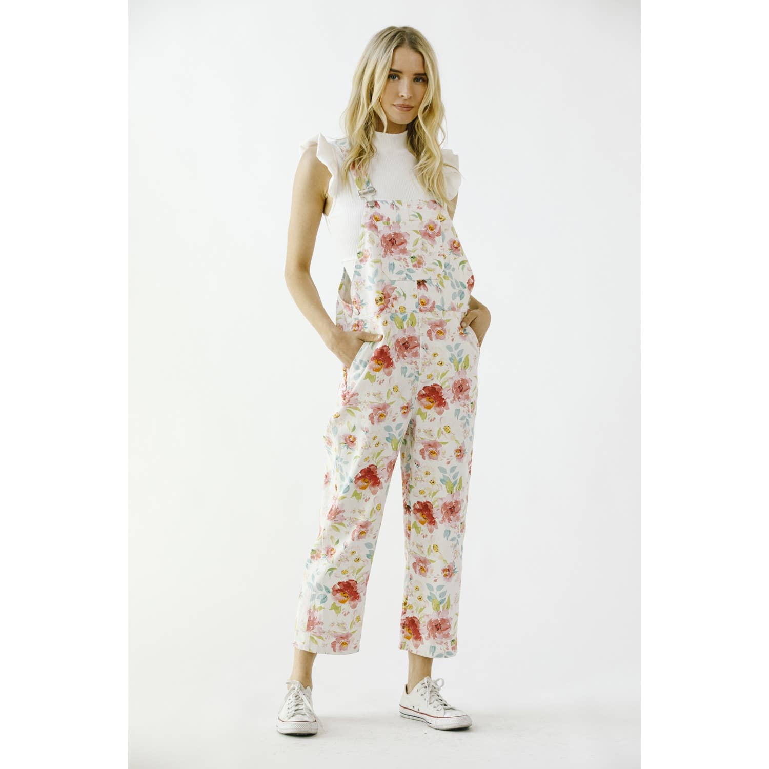 Taylor Floral Print Overalls