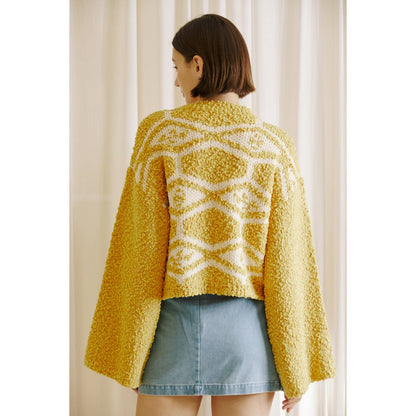 Mustard Abstract Sweater