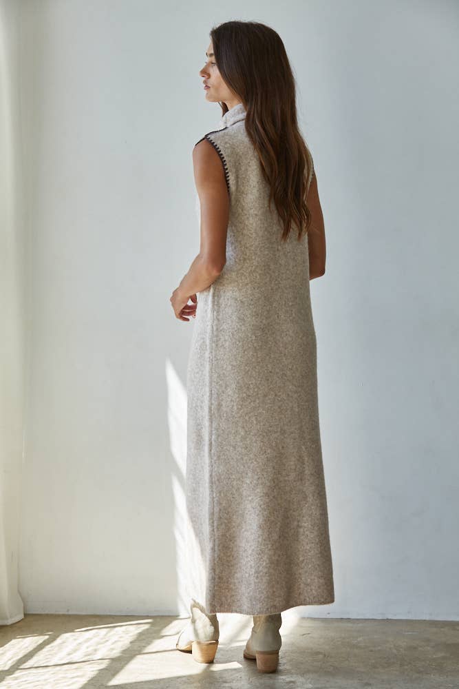 Knit Turtle Neck Maxi Dress