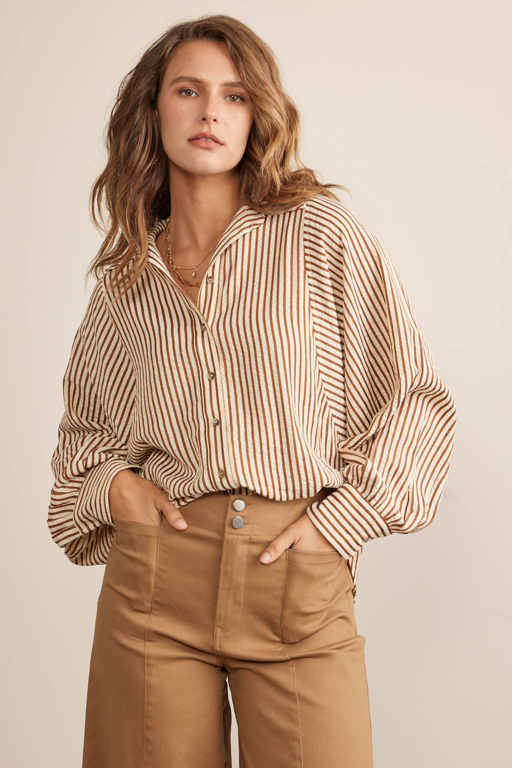 Voluminous Sleeve Button Down