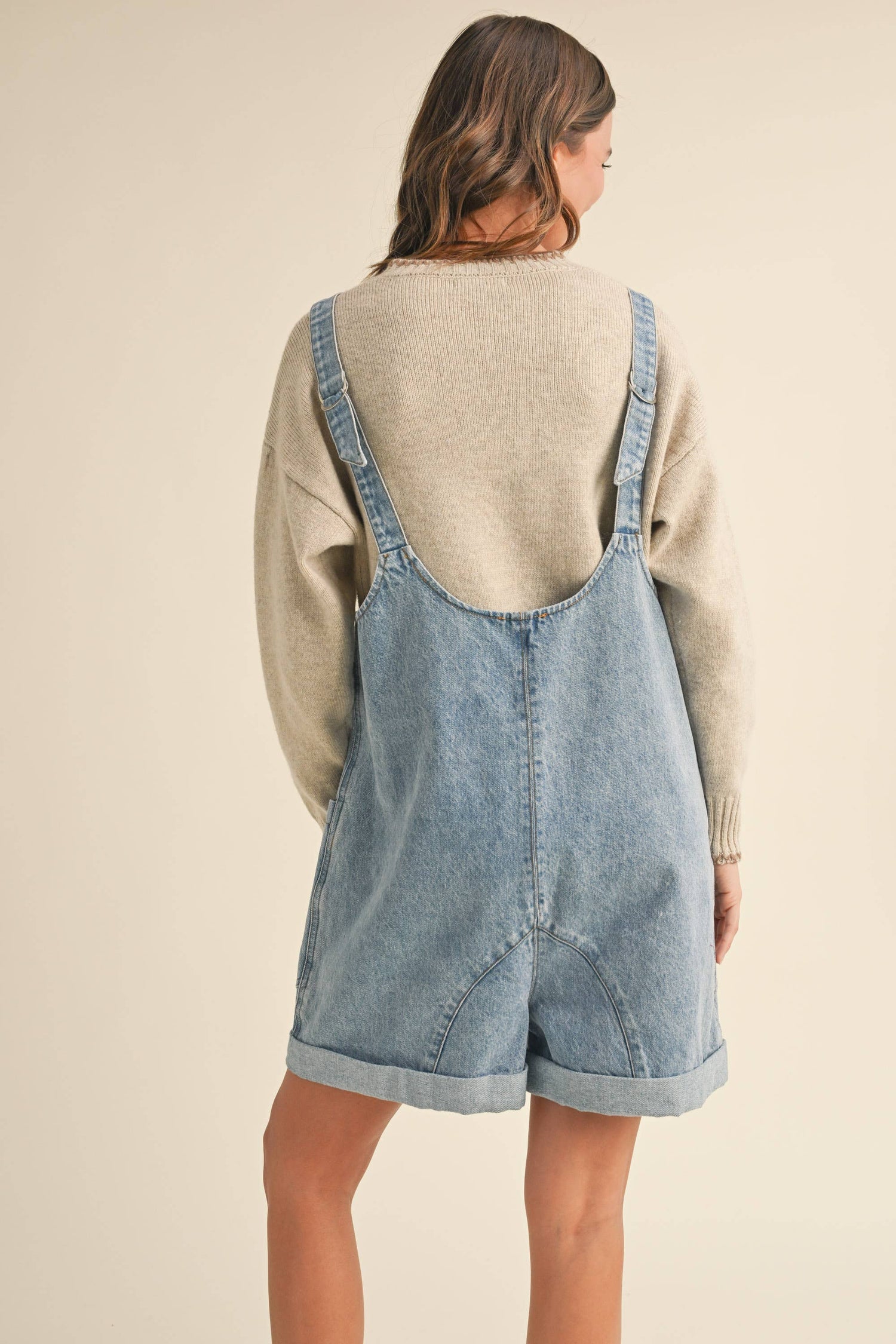 Loose Denim Romper