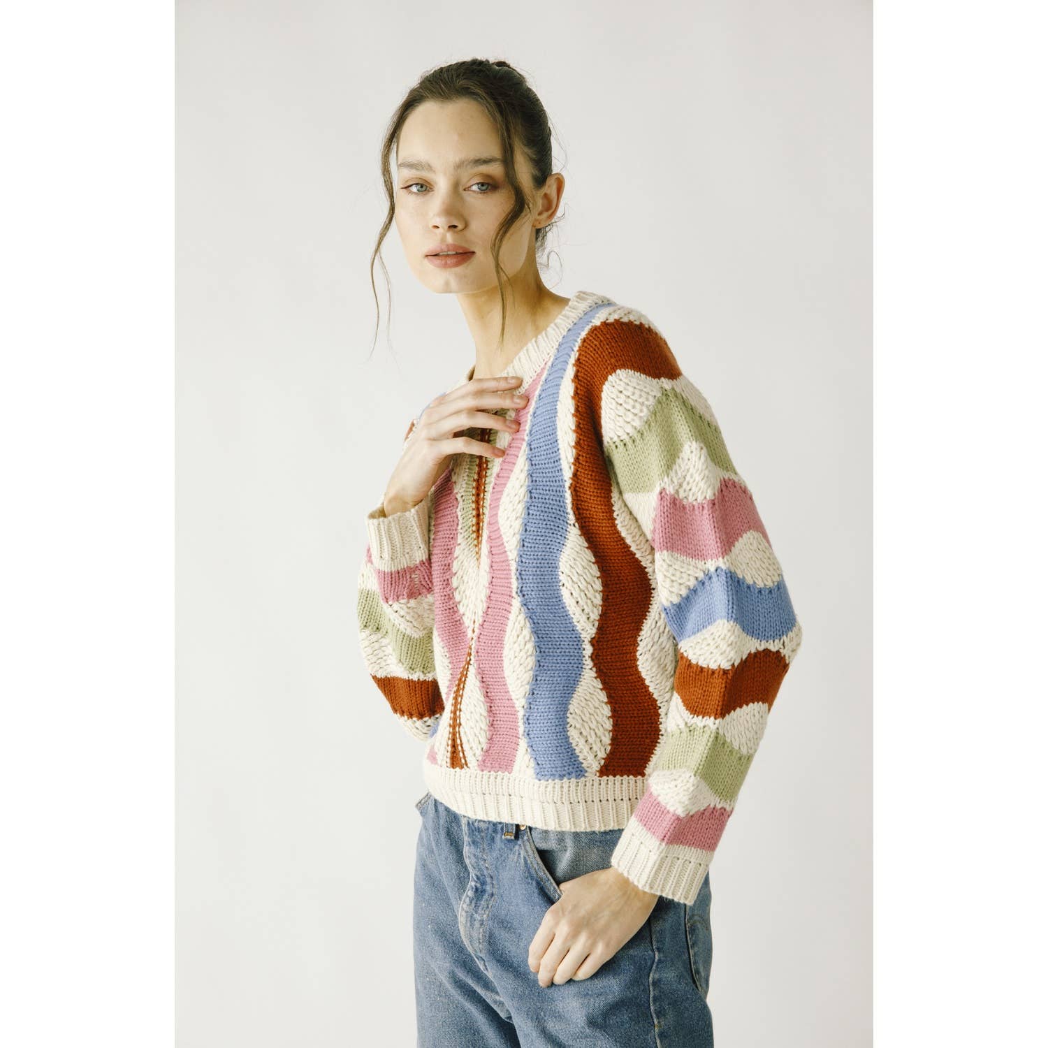 Multi Color Block Sweater