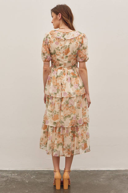 Victorian Floral Midi Dress