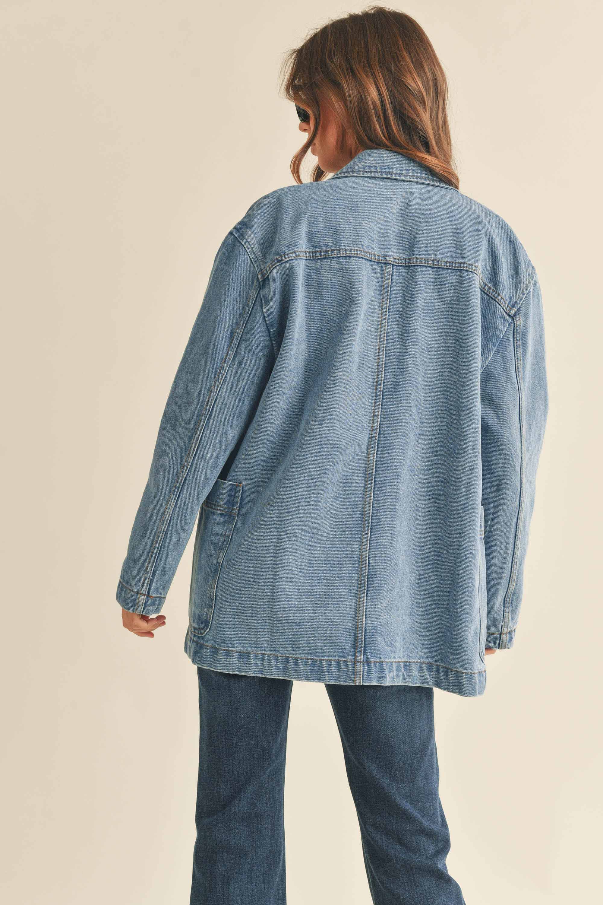 Denim Oversized Blazer