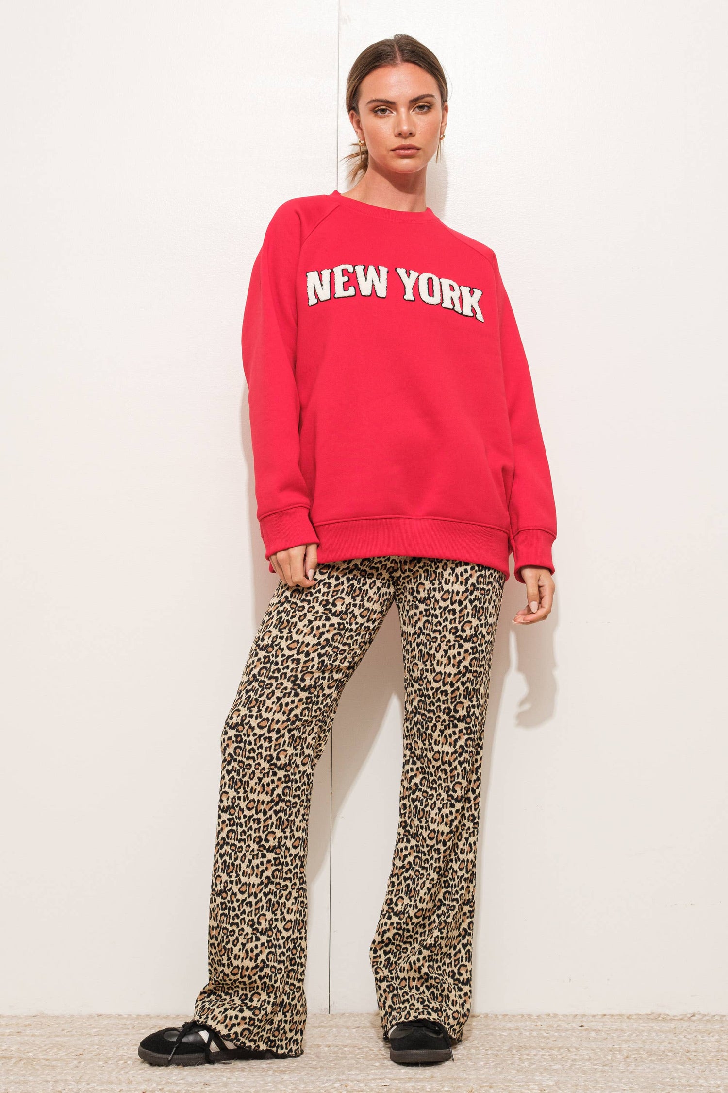 Red New York Raglan Sweatshirt