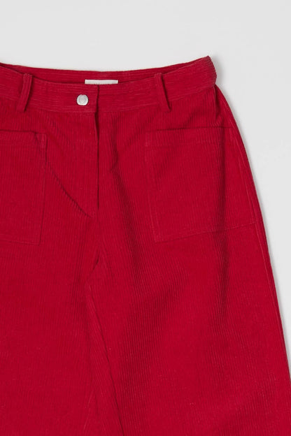 Nadya Corduroy Pants - Red