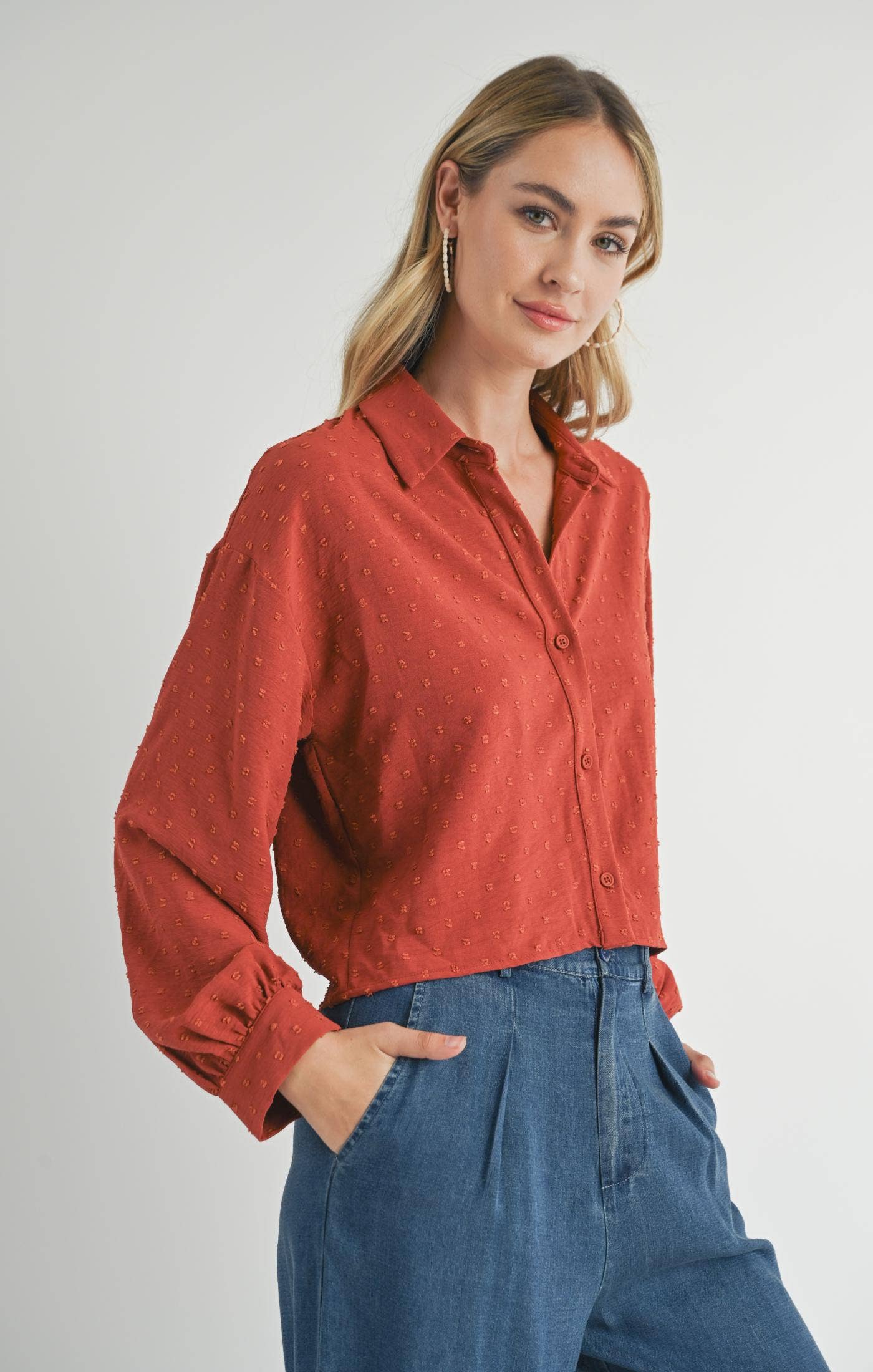 Collectible Button Down Shirt: MARSALA