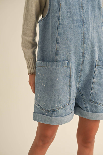 Loose Denim Romper