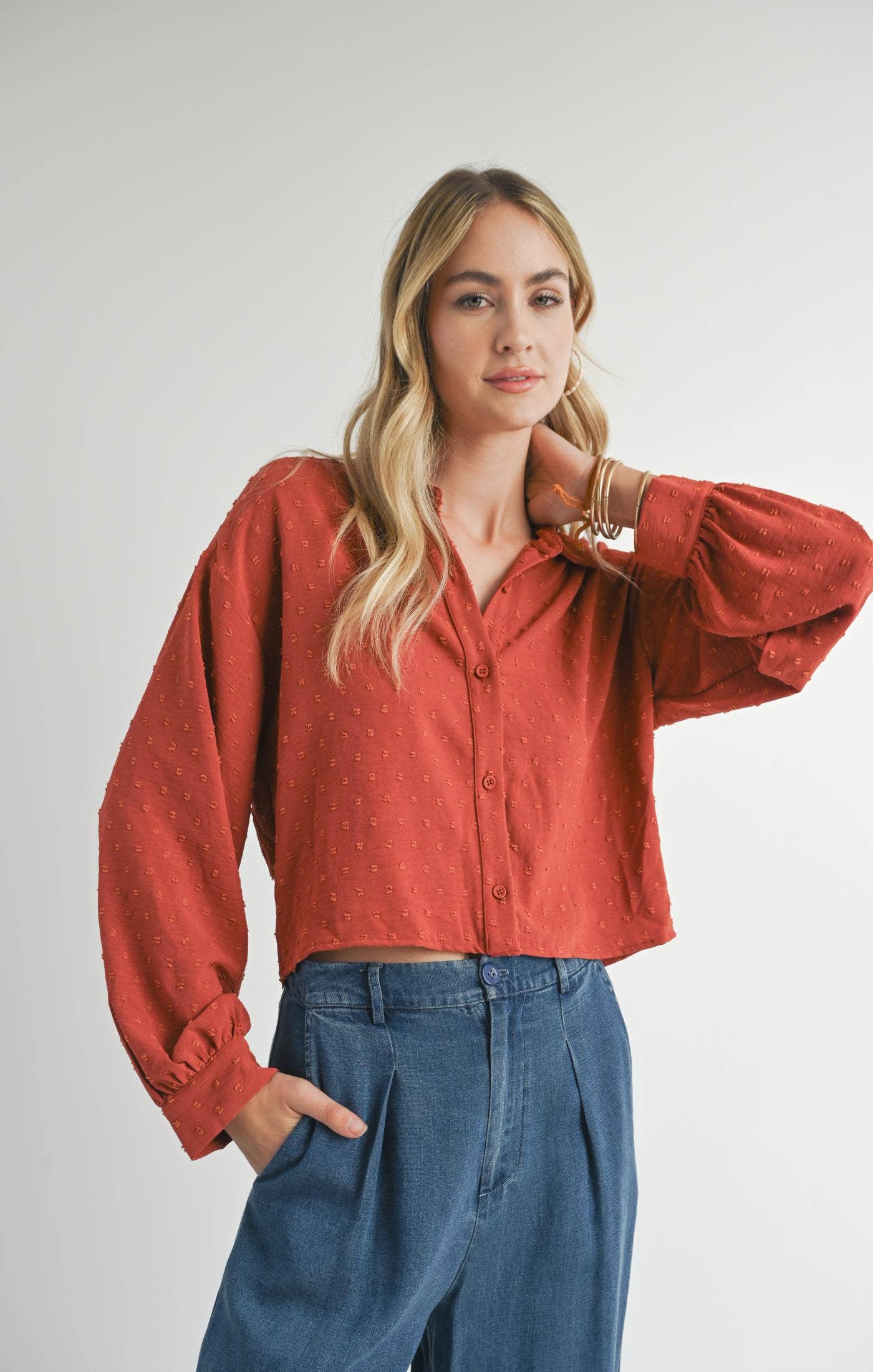 Collectible Button Down Shirt: MARSALA