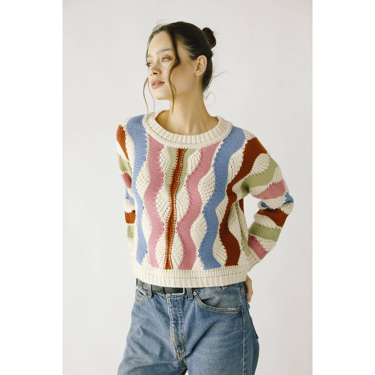 Multi Color Block Sweater