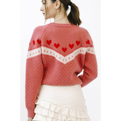 Heart Polka Dot Sweater