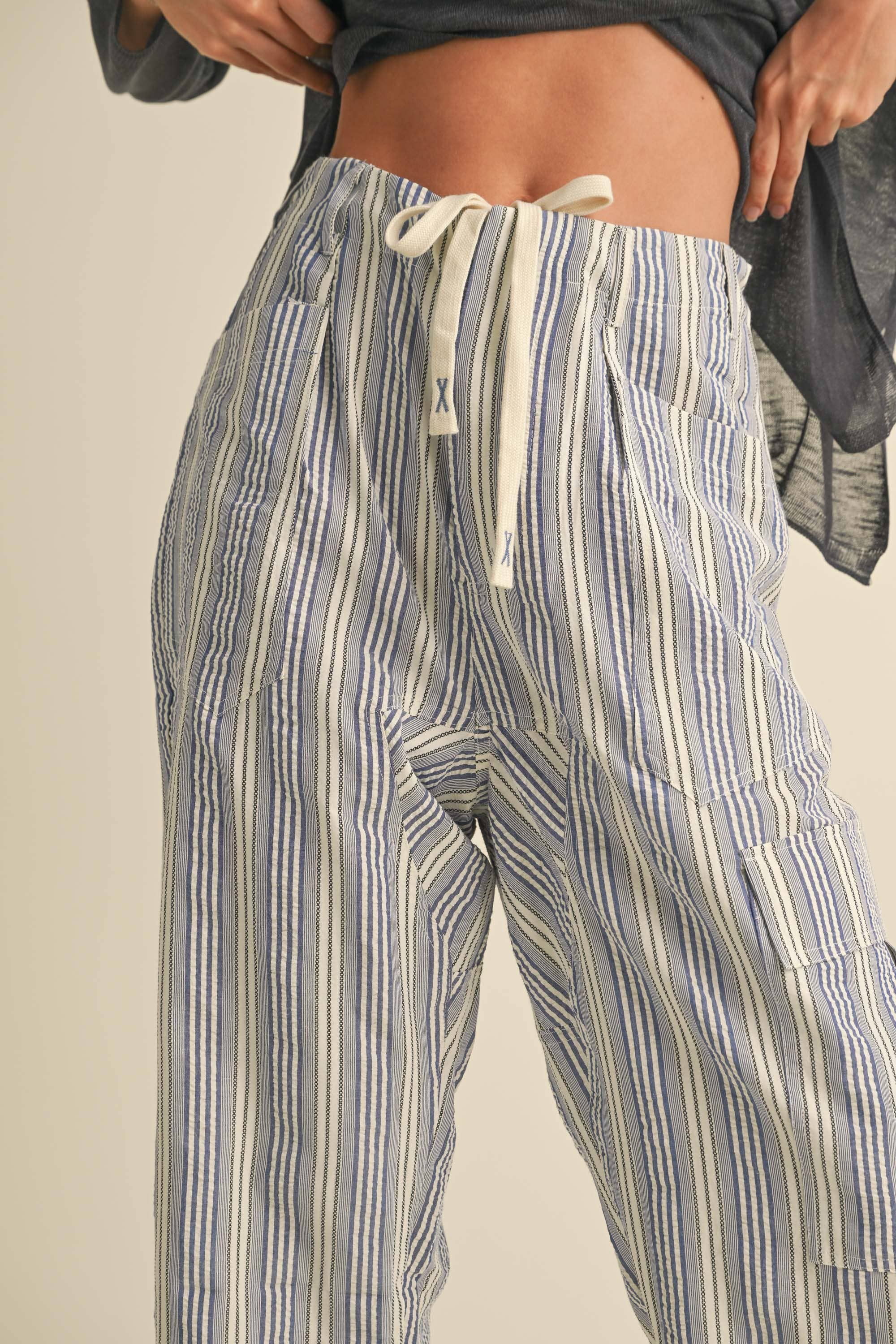 Blue Multi Relaxed Pants