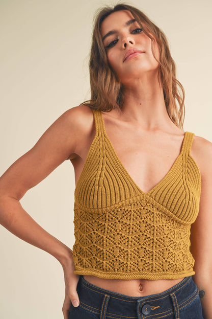 Mustard Knit Tank