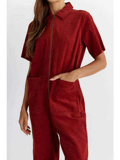 Colby Jumpsuit - Brick