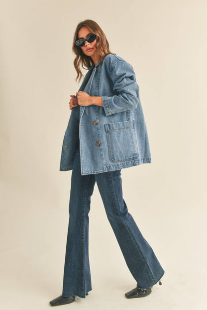 Denim Oversized Blazer