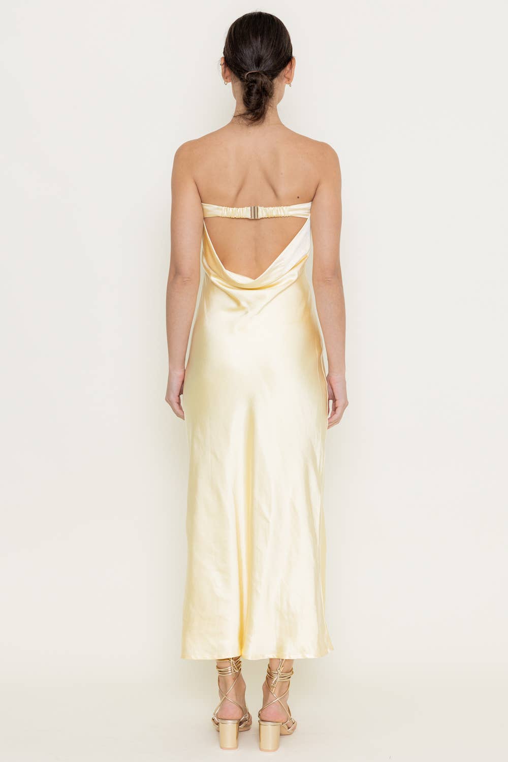 Lemon Strapless Maxi Dress