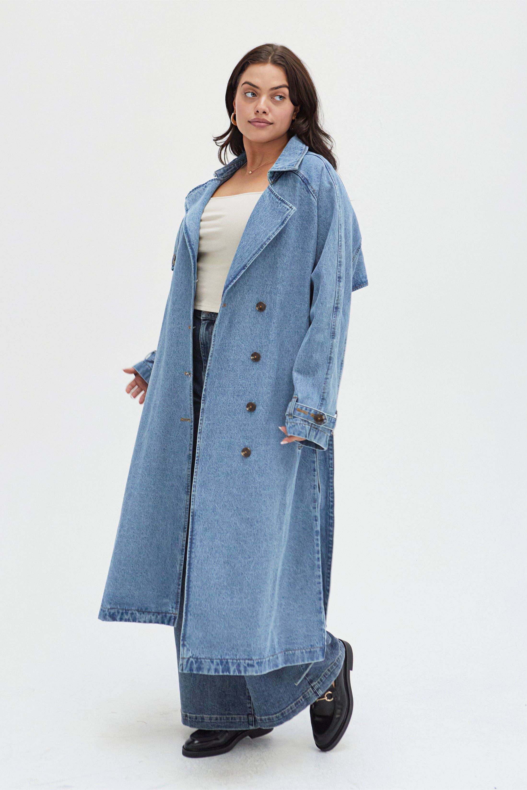 Ryland Denim Trench Coat – Allie May Boutique