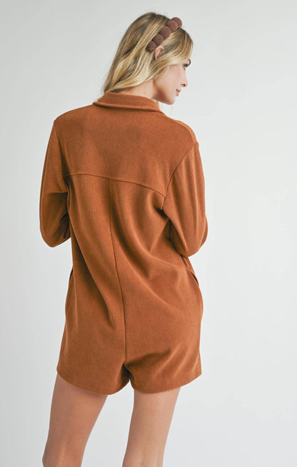 Camel Corduroy Romper