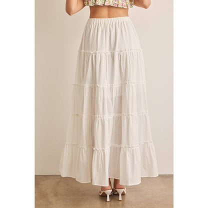 Tiered Ruffle Maxi Skirt