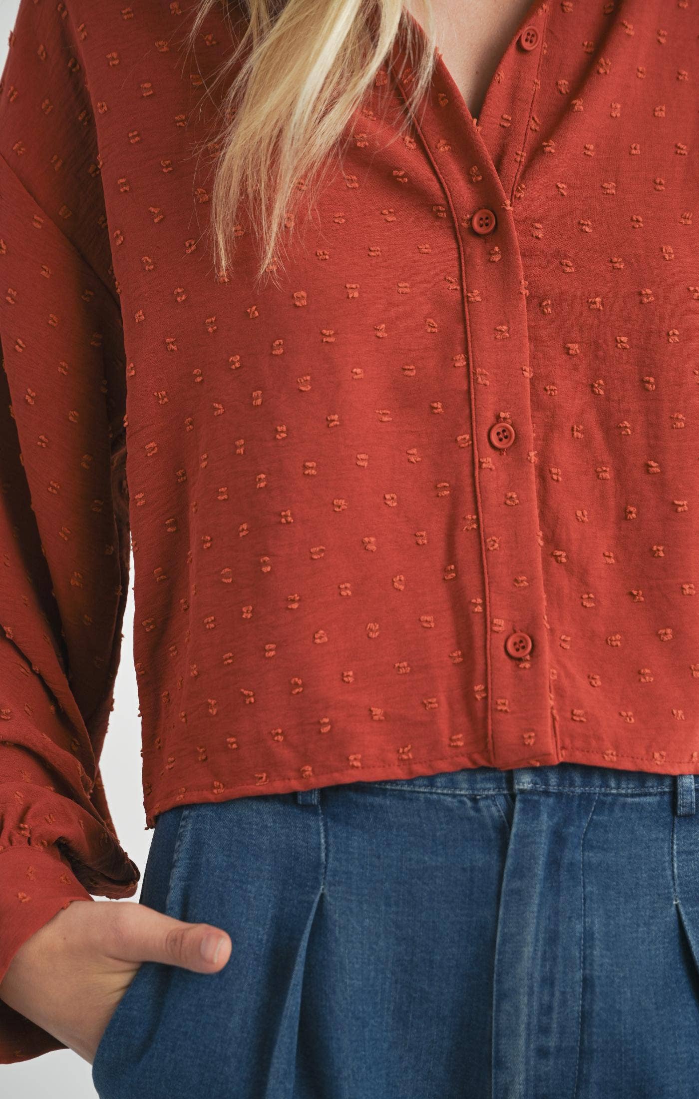 Collectible Button Down Shirt: MARSALA