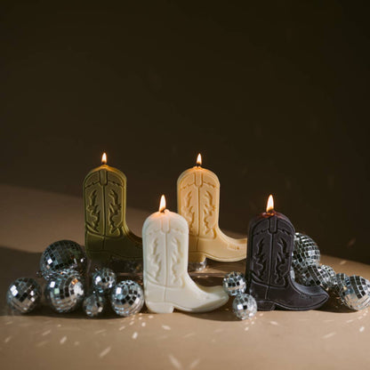 Cowboy Boot Candle: Midnight