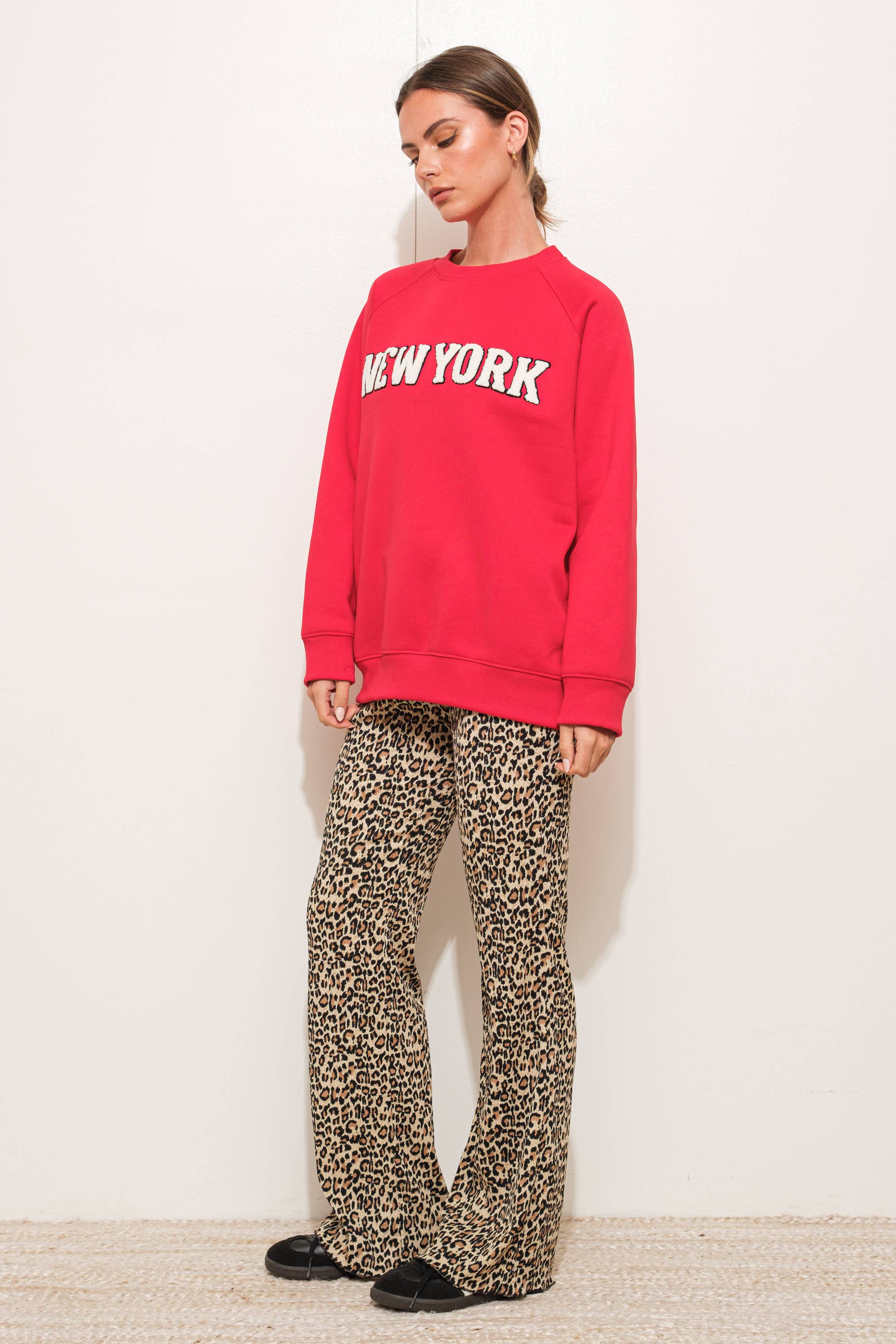 Red New York Raglan Sweatshirt