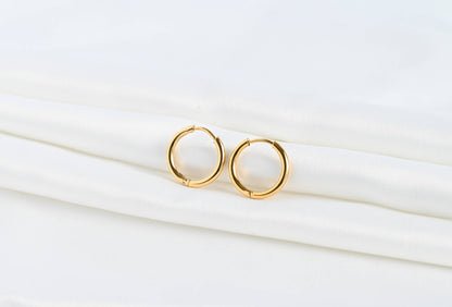 Thin Gold Huggie Hoop