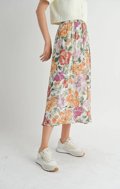 Treasures Gathered Midi Skirt: MULTI