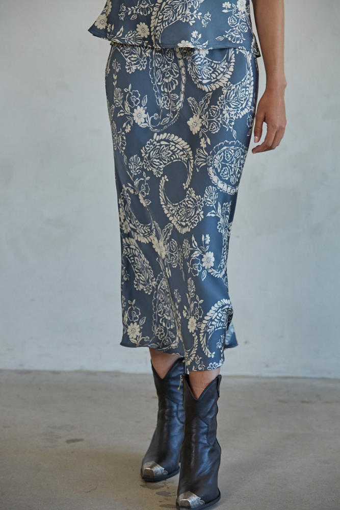 Maise Skirt Blue Paisley